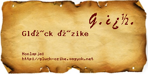 Glück Őzike névjegykártya